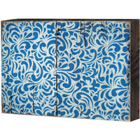 Designocracy 95004-18 Patterned Rustic Wooden Block Design graphic Art