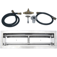 Tretco OB4SS-BK1-18-Ng 18 in Stainless Steel Drop-In Rectangular Burner Kit  Natural gas