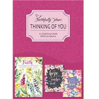 Faithfully Yours 256825 Boxed - card Thinking of You-Vintage Thoughts - Box of 12