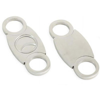 Bey-Berk International c113 Stainless Steel guillotine cigar cutter with Solid Back  Silver