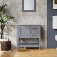 30in gray Bathroom Vanity w Mirror and Top Only(D0102H7VYSP)