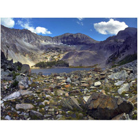 Nokhu crags, hornfel layers carved by glaciers, Medicine Bow Range, Colorado-Paper Art-50"x38"