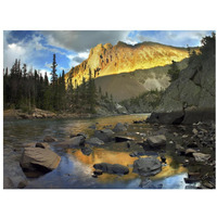 Nokhu crags, hornfel layers carved by glaciers, Medicine Bow Range, Colorado-Paper Art-34"x26"