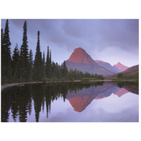 Mount Sinopah reflected in Two Medicine Lake, Glacier National Park, Montana-Paper Art-26"x20"