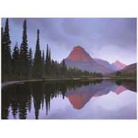 Mount Sinopah reflected in Two Medicine Lake, Glacier National Park, Montana-Paper Art-42"x32"