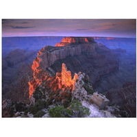 Wotans Throne at sunrise from Cape Royal, Grand Canyon National Park, Arizona-Paper Art-18"x14"