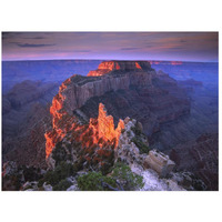 Wotans Throne at sunrise from Cape Royal, Grand Canyon National Park, Arizona-Paper Art-26&quotx20"