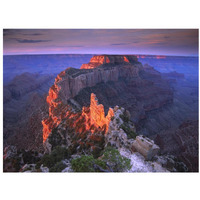 Wotans Throne at sunrise from Cape Royal, Grand Canyon National Park, Arizona-Paper Art-34&quotx26"