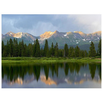 West Needle Mountains reflected in Molas Lake, Weminuche Wilderness, Colorado-Paper Art-34"x26"