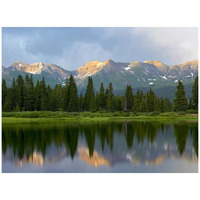 West Needle Mountains reflected in Molas Lake, Weminuche Wilderness, Colorado-Paper Art-42"x32"