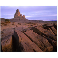 Agathla Peak, the basalt core of an extinct volcano, Monument Valley, Arizona-Paper Art-26"x22"