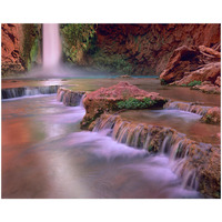 Mooney Falls cascading into Havasu Creek, Grand Canyon National Park, Arizona-Paper Art-22"x18"