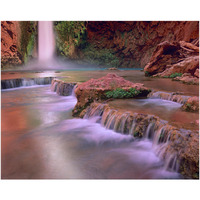 Mooney Falls cascading into Havasu Creek, Grand Canyon National Park, Arizona-Paper Art-37"x30"