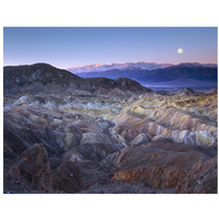 Full moon rising over Zabriskie Point, Death Valley National Park, California-Paper Art-34"x26"