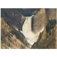 Lower Yellowstone Falls and Grand Canyon of Yellowstone National Park, Wyoming-Paper Art-18"x14"