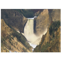 Lower Yellowstone Falls and Grand Canyon of Yellowstone National Park, Wyoming-Paper Art-34"x26"