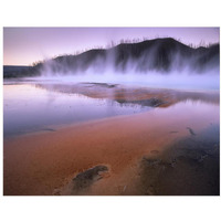 Steaming hot springs at Lower Geyser Basin, Yellowstone National Park, Wyoming-Paper Art-18"x14"