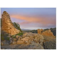 Stronghold House with Sleeping Ute Mountain, Hovenweep National Monument, Utah-Paper Art-26&quotx20"