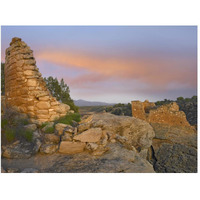 Stronghold House with Sleeping Ute Mountain, Hovenweep National Monument, Utah-Paper Art-50"x38"