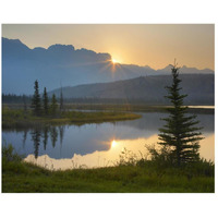 Sunset over Miette Range and Talbot Lake, Jasper National Park, Alberta, Canada-Paper Art-26&quotx22"