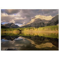 Fortress Mountain and Mt Kidd at Wedge Pond, Kananaskis Country, Alberta, Canada-Paper Art-34"x26"