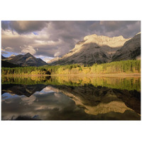 Fortress Mountain and Mt Kidd at Wedge Pond, Kananaskis Country, Alberta, Canada-Paper Art-42"x32"