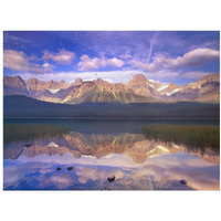 Mount Chephren reflected in Waterfowl Lake, Banff National Park, Alberta, Canada-Paper Art-18"x14"