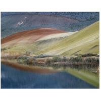 Painted Hills reflected in water, John Day Fossil Beds National Monument, Oregon-Paper Art-26"x20"