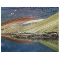 Painted Hills reflected in water, John Day Fossil Beds National Monument, Oregon-Paper Art-34"x26"