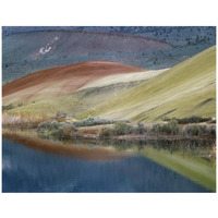 Painted Hills reflected in water, John Day Fossil Beds National Monument, Oregon-Paper Art-42"x32"