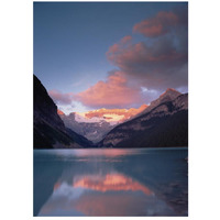 Alpenglow, Lake Louise and Victoria Glacier, Banff National Park, Alberta, Canada-Paper Art-20"x26"