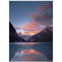 Alpenglow, Lake Louise and Victoria Glacier, Banff National Park, Alberta, Canada-Paper Art-26"x34"