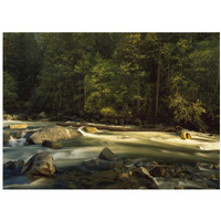 Merced River flowing through the valley floor, Yosemite National Park, California-Paper Art-18"x14"