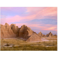 Sandstone striations and erosional features, Badlands National Park, South Dakota-Paper Art-50"x38"