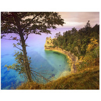 Castle Rock overlooking Lake Superior, Pictured Rocks National Lakeshore, Michigan-Paper Art-26"x22"