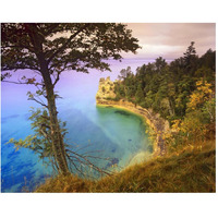 Castle Rock overlooking Lake Superior, Pictured Rocks National Lakeshore, Michigan-Paper Art-30&quotx24"