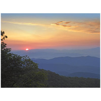 Sunset over the Pisgah National Forest from the Blue Ridge Parkway, North Carolina-Paper Art-42&quotx32"