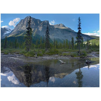 Michael Peak reflection, Emerald Lake, Yoho National Park, British Columbia, Canada-Paper Art-26"x20"