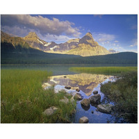 Howse Peak and Mount Chephren, Waterfowl Lake, Banff National Park, Alberta, Canada-Paper Art-30"x24"