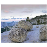 Granite boulders and Half Dome at Olmsted Point, Yosemite National Park, California-Paper Art-32"x26.9"