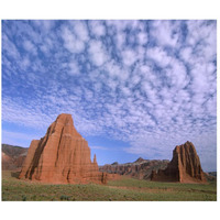 Sandstone formations, Temples of the Sun and Moon, Capitol Reef National Park, Utah-Paper Art-46&quotx38.96"