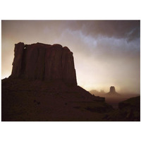 Sandstorm, Elephant Butte at north window, Monument Valley Navajo Tribal Park, Arizona-Paper Art-18"x14"