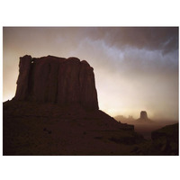 Sandstorm, Elephant Butte at north window, Monument Valley Navajo Tribal Park, Arizona-Paper Art-34"x26"