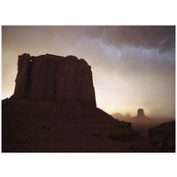 Sandstorm, Elephant Butte at north window, Monument Valley Navajo Tribal Park, Arizona-Paper Art-42"x32"