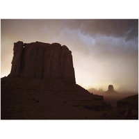 Sandstorm, Elephant Butte at north window, Monument Valley Navajo Tribal Park, Arizona-Paper Art-50"x38"