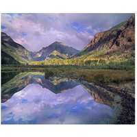 Handies Peak reflected in beaver pond, Maroon Bells-Snowmass Wilderness Area, Colorado-Paper Art-46"x38.52"