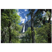 Bridal Veil Falls tumble 620 feet to the valley floor, Yosemite National Park, California-Paper Art-32"x22"