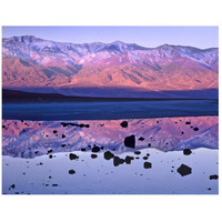 Panamint Range reflected in standing water at Badwater, Death Valley National Park, California-Paper Art-26"x20"