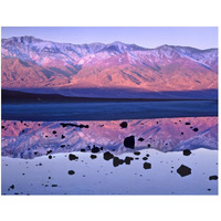 Panamint Range reflected in standing water at Badwater, Death Valley National Park, California-Paper Art-50"x38"