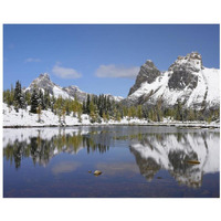 Wiwaxy Peaks and Cathedral Mountain at Lake O'Hara, Yoho National Park, British Columbia, Canada-Paper Art-22"x18"